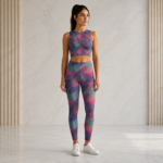 Abstract Crop top & Leggings Set