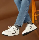 Ethik Flaire Blue Textured Lace-Up Sneakers | Premium Vegan Casual Sneakers - Image 2