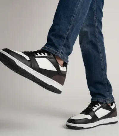 Brown Mesh Sneakers
