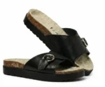 Willow Black Buckle Sandals