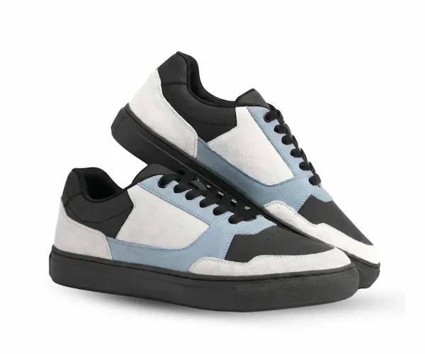 Blue Perforated Sneakers