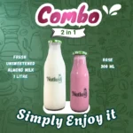 Fresh Almond Milk and Milkshake Combo