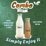 Fresh Almond Milk and Milkshake Combo