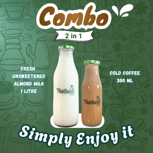 Fresh Almond Milk and Milkshake Combo