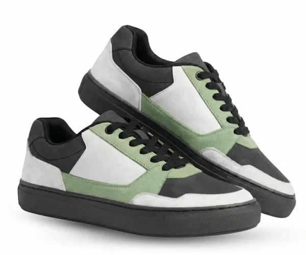 Green Perforated Sneakers
