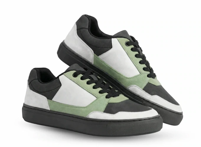 Green Perforated Sneakers