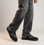 Deep Grey Layered Panel Sneakers