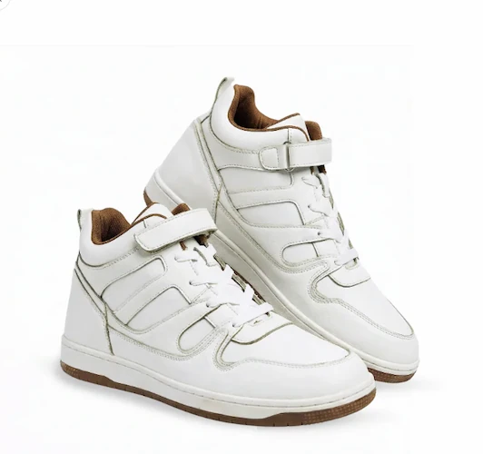 Ethik Rise White High-Top Strap Sneakers | Premium Vegan High-Top Shoes White High-Top Strap Sneakers