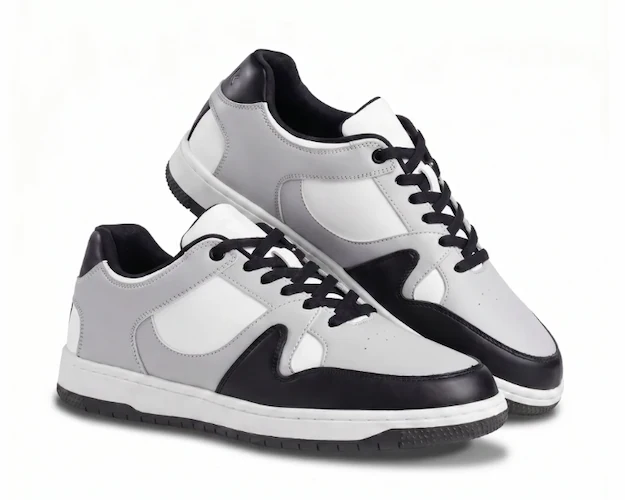 Ethik Trace Black & Grey Signature Sneakers | Premium Vegan Lifestyle Shoes Black Grey Signature Sneakers