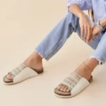 Mist Natural Multi Slide Sandals