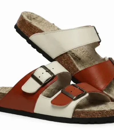 White Rust Double Buckle Sandals White Rust Double Buckle Sandals