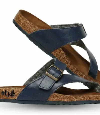 Navy Blue Cross Strap Sandals