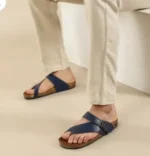 Navy Blue Cross Strap Sandals