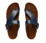 Navy Blue Cross Strap Sandals
