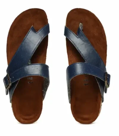 Navy Blue Cross Strap Sandals