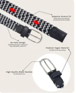 Ethik Urban Braid Blue White Belt
