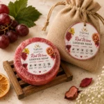 Red Wine Loofah Soap | Vegan Exfoliating Bath Soap for Smooth & Glowing Skin - Image 2