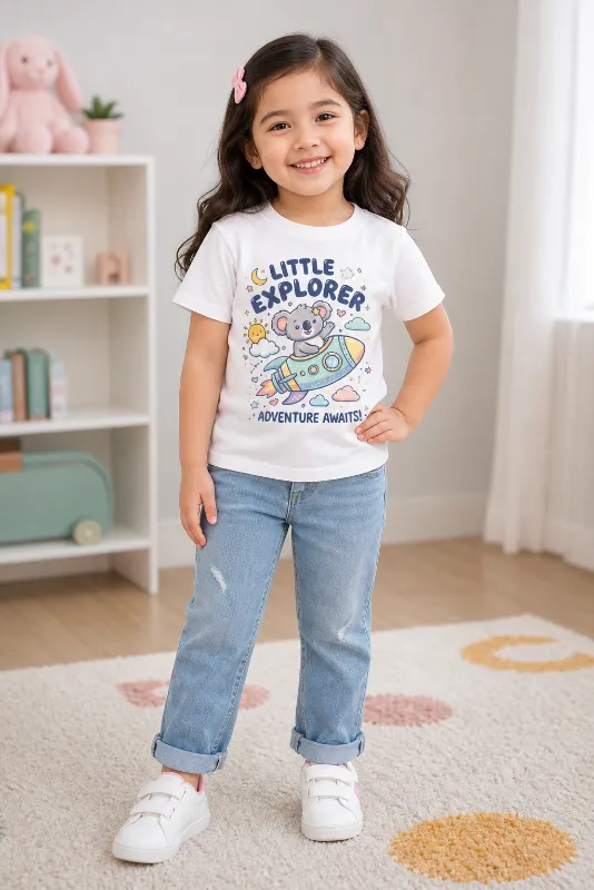 image_11zon LITTLE EXPLORER KIDS GRAPHIC T-SHIRT - Image 1