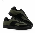 Olive Layered Panel Sneakers