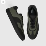 Olive Layered Panel Sneakers