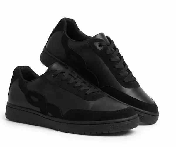 Black Lace-Up Sneakers