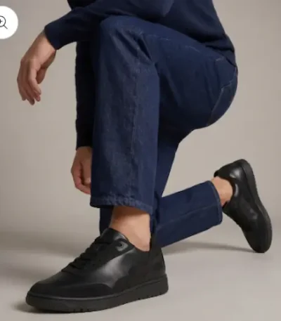 Black Lace-Up Sneakers