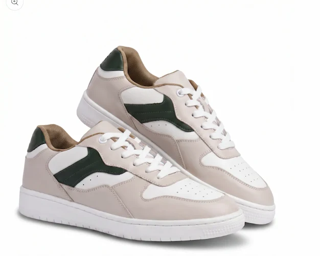 Olive Beige Strap Sneakers