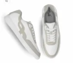 White Lace-Up Sneakers