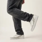 White Lace-Up Sneakers