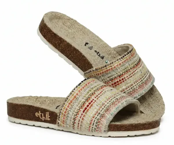 Multicolor Hemp Slip-On Sandals