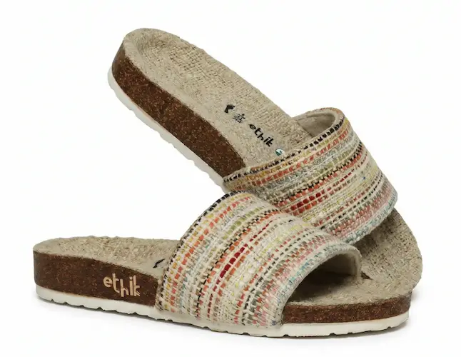 Ethik Flora Petal Multicolor Hemp Slip-On Sandals | Premium Vegan Women's Sandals Multicolor Hemp Slip-On Sandals