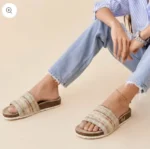 Multicolor Hemp Slip-On Sandals