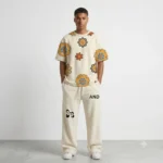 Retro Floral Co-Ord Set | Oversized AOP T-Shirt & Terry Sweatpants | - Image 3