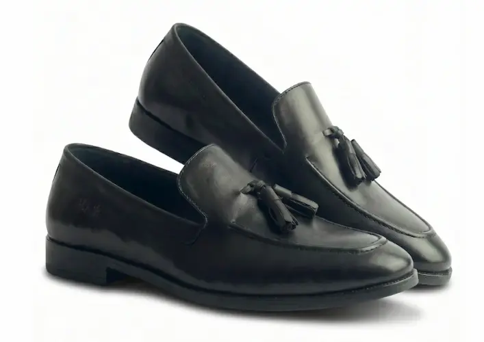 Ethik Tassio Olive Tassel Loafers | Premium Vegan Formal Slip-On Shoes Olive Tassel Loafers