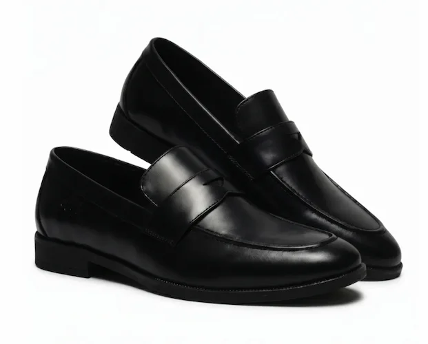 Ethik Simplicist Black Penny Loafers | Premium Vegan Formal Slip-On Shoes Ethik Simplicist Black Penny Loafers | Premium Vegan Formal Slip-On Shoes - Image 1