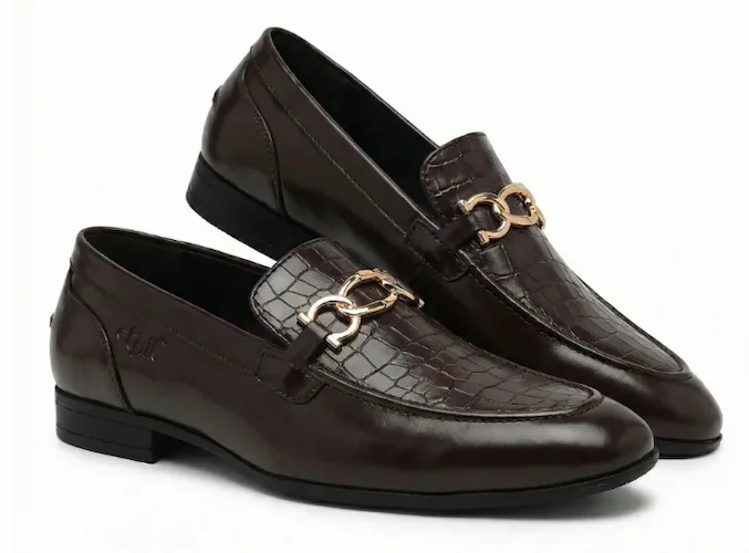 Ethik Aristocrat Brown Horsebit Loafers | Premium Vegan Formal Slip-On Shoes Brown Horsebit Loafers