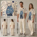 Anime Vibes Graphic T-Shirt & Sweatpants Set - Image 2