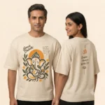 Ganesh Chaturthi Bappa Always With Us Oversized T-Shirt - Image 5